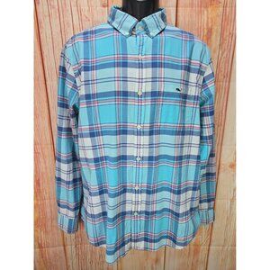 Vineyard Vines Slim Fit Tucker Shirt Large Plaid Long Sleeve Button-Down
